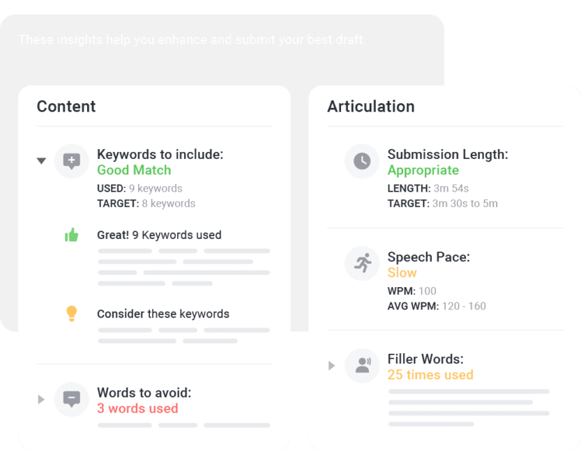 Content and articulation insights from Mindtickle's interface