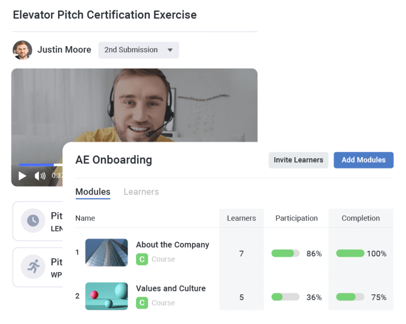 Elevator pitch certification exercise